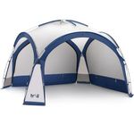 Trail Gazebo with Zip Away Sides, Dome Event Shelter for Outdoor Camping Garden Festival, Waterproof 2000mm, UPF50+ UV Sun Protection, Travel Bag, 3.5m x 3.5m x 2.3m (Blue)