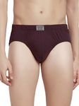 Jockey 8035 Men's Super Combed Cotton Solid Poco Brief with Ultrasoft Concealed Waistband_Wine Tasting_XL