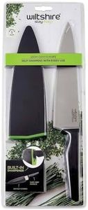 Wiltshire Staysharp New Look 20CM Cooks Knife with Sharpener Chef Slice PP Handle Cooks Knife 20CM