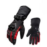 Motorcycle Gloves, Baceyong Motorcycle Gloves, Warm Waterproof Motorcycle Gloves for Men with Hard Joint Protection Touchscreen Gloves for Riding, Mountain Biking, Scooter, Snowmobile