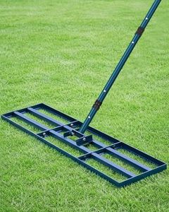Lawn Leveling Rake, 45x10 Inch Yard Leveling Rake for Soil with 78'' Adjustable Steel Handle, Level Soil Sand Dirt Ground Surfaces Easily, Ideal for Backyard, Garden, Golf Course, Pasture, Farm