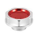 X AUTOHAUX Car Engine Oil Filler Cap Oil Filler Plug Cover Accessories Red