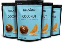 Craize Coconut Crisps | Gluten Free, Vegan, Kosher, Toasted Corn Crackers | 4 pack, 4 oz each
