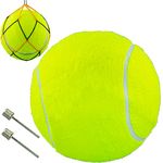 SZCXDKJ 9.5" Oversize Tennis Ball for Children Adult Fun Tennis Ball Pet Dog Large Chew Toy Big Rubber Inflatable Launcher for Pet Toys Indoor Outdoor Sports Beach