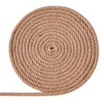 XINSHUNCAN 8mm Jute Rope,20 M/65 Feet 4-Strand Natural Thick Strong Hemp Rope for Crafts Rope,DIY Cat Scratch Post,Garden Bundling,Decorating