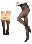 ZeroKaata Black Pantyhose Fur Stockings For Women For Winter | Warm Fleece Stockings For Women Winter | Sheer Fur Stockings For Women