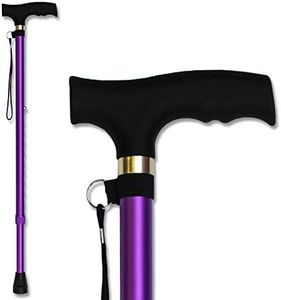 (Lavender) - RMS Walking Cane - Adjustable Walking Stick - Lightweight Aluminium Offset Cane with Ergonomic Handle and Wrist Strap - Ideal Daily Living Aid for Limited Mobility (Lavender)