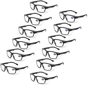 ProtectX Safety Reading Glasses 3.0 Diopter, Safety Glasses with Readers 3.0, Reader Safety Glasses 3.0, ANSI Z87.1 Rated with UV Protection 12 Pack