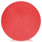 ArtCreativity Red Playground Ball for Kids, Bouncy 10 Inch Kick Ball for Backyard, Park, and Beach Outdoor Fun, Durable Outside Play Toys for Boys and Girls - Sold Deflated
