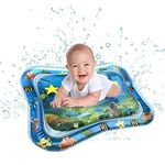 Renesmee Baby Kids Water Play Mat Toys Inflatable Tummy Time Play Mat, Perfect Fun Activity Inflatable Mat, Activity Play Center Indoor & Outdoor Water Play Mat For Baby 3 To 15 Months - Blue