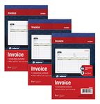 Adams Invoice Book 3 Pack, 2 Part Carbonless Invoices, Horizontal Sales Slip, 5-9/16 x 8-7/16 Inches, 50 Sets per Book (DC5840-3)