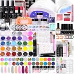 Morovan Professional Acrylic Nail Kit: for Beginners with Everything - Complete Nail Kit Set Professional Acrylic with Everything Acrylic Nail Starter kit Acrylic Nail Supplies Gifts for Women Girl