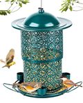 Godinsky Bird Feeders for Outdoors, Large Metal Green Feeder for Gardens and Backyards，Ideal Gift for Bird Lovers and Seniors（Stretchable 7LB High Capacity）