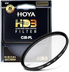 Hoya HD3 82mm UV Protector Filter - Re-Certified for 100MP+ Cameras with Ultra-Hard Nano Coating UV Filter - Stain Resistant, Smudge and Waterproof UV Lens Filter with Aluminum Frame