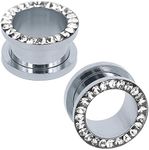 316L Stainless Steel Rhinestone Cry