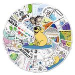 50PCS Pack Stickers Chemical Laboratory Equations Chemistry Stickers for DIY Paste On Laptops Stationery Phone Case Skateboard Gifts for Kids Birthday Party