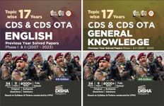 Combo (set of 2 Books) 17 Topic-wise CDS OTA English & General Knowledge Previous Year Solved Papers (2007 - 2023) Phase I & II - 7th Edition | Combined Defence Services PYQs