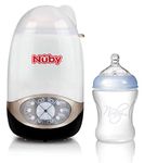 Nuby NTVP40 Bottle Warmer and Steriliser Deluxe 2 in 1 with 1 x PP Bottle 240 ml, White