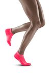 CEP - THE RUN COMPRESSION SOCKS NO SHOW for women | Extra short running socks in pink with compression | Regenerating compression socks for women | Size III | M