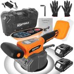 KVNTOOLS Tile Vibration Tool with Max.18000r/Min,Cordless Tile Vibrator,Tile Vibrator with 145mm Suction Cup 12 Adjustable Speed Digital Display for Floor Wall, LCD Display,2 * 21V 2000 mAh Battery