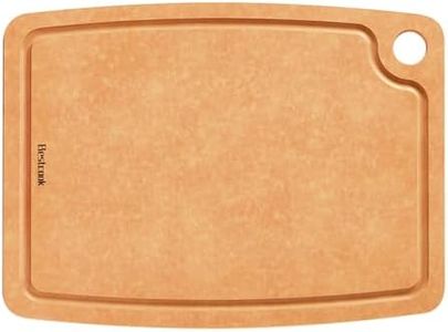 BESTCOOK Wood Fiber Cutting Board for Kitchen, BPA-Free Reversible Durable Chopping Board with Juice Groove, Non-Porous Dishwasher Safe, Non-Slip, Knife Friendly for Meat Bread Fruit, Natural