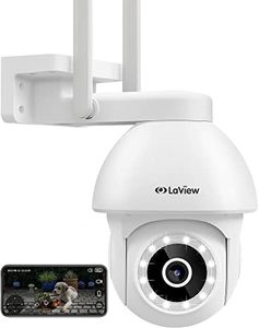 LaView 4MP Security Camera Outdoor Wired Starlight Color Night Vision,2K Cameras for Home Security AI Human Detection & Auto Tracking, IP65 Outdoor Camera 2-Way Audio, US Cloud, Compatible with Alexa