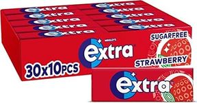 Extra Chewing Gum, Sugar Free Strawberry Flavour, 30 Packs of 10 Pieces