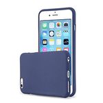 cadorabo Case works with Apple iPhone 6 PLUS/iPhone 6S PLUS in FROST DARK BLUE - Shockproof and Scratch Resistant TPU Silicone Cover - Ultra Slim Protective Gel Shell Bumper Back Skin