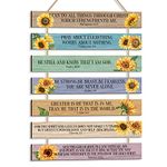 HPNIUB Bible Verse Wood Sign,Sunflower Christian Wall Art,(1.5"x12"), Bible Gift Set Ordination Gifts The Chosen Gifts,Baptism Christian Gifts For Women Inspirational Plaque Sign for Home,Office Decor