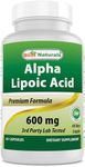 Best Naturals Alpha Lipoic Acid 600 mg 60 Capsules - ALA Powerful Antioxidant (60 Count (Pack of 1))