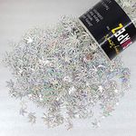 Confetti Marijuana Leaf 3/8" Silver Prisma - Retail Pack #9716 QS0