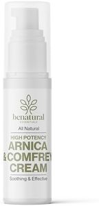 Benatural Essentials All Natural Arnica & Comfrey Cream 50g | Soothing Cream for Sprains & Bruises | Made in the UK | pH Balanced