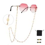 Dreamtimes Glasses Chain for Women Handmade Rose Eyeglasses Strap Chain Glasses Necklace Mask Chain Eye Glasses Chains (Gold)