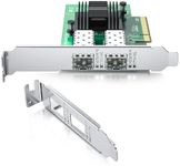 REDLUX 10GB PCI-e Network Card(NIC) with Intel 82599ES Chip, Dual SFP+ Port, Compare to Intel X520-DA2, PCIE 2.0 X8, Support Windows/Windows Server/Linux/Vmware Esxi