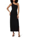 The Drop Women's Lupita Draped One-Shoulder Maxi Dress, Black, XXL