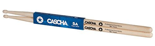 CASCHA professional drumsticks 5A robust maple sticks I drumsticks wood I professional drum accessories I drumsticks maple I drum sticks I drumsticks wooden head model 1 pair (2 pieces)