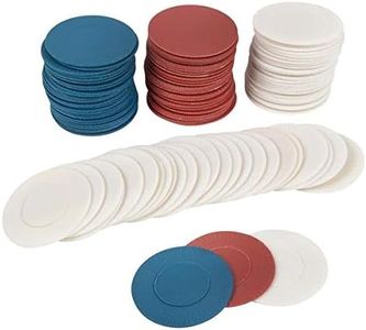 RI Novelty Poker Chips 100 pc Red/White/Blue