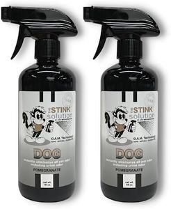 The Stink Solution Dog Odor Eliminator For Home, Furniture, Carpet, & More | Quick and Complete Feces, Vomit, Must, & Pet Urine Remover | Dog Products - 2 16 oz Bottles (Pomegranate)