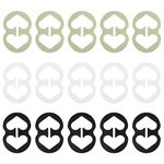 DCLUB PHLSTYLE Bra Strap Clips, Bra Extenders 3 Hooks, Bra Strap Holder, Bra Clips for the Back, 15 Pack Bra Strap Clips (Black & White & Complexion), 2.4in*1.7in