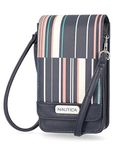 Nautica Catalina Vegan Leather RFID Womens Crossbody Cell Phone Purse Holder Wallet (Ribbon Stripe)