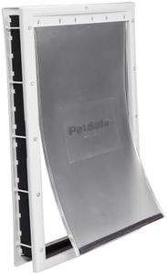 PetSafe Never Rust Dog & Cat Plastic Door, X-Large, for Pets Up to 220 lb, Paintable, Easy DIY Installation, Closing Panel Included, Install in Interior & Exterior Doors or Walls, Durable