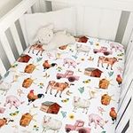 Watercolor Farm Animals Baby Crib S