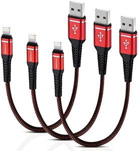 1 FT Lightning Cable 3Pack Short iPhone Charger Cable USB Fast Nylon Braided 12 inch iPhone Charging Cable Compatible with Apple iPhone 14/13/12/12 Pro/11/Xs Max/Xr/X/8/7/6/6s Plus/iPad