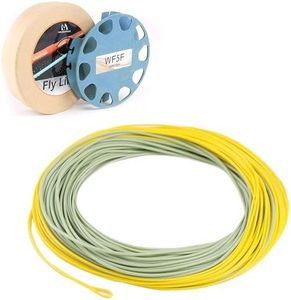 Maxcatch Trout Fly Line with Two Welded Loops Weight Forward Floating Fly Fishing Lines (All-Purpose Trout Fly Line(Moss/Gold), WF5F-100ft)