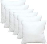 SYSN Cushion Inner Pads Pack of 6 white Bounce Back Hollow Virgin Fibre Fillers For Decorative Cushion Covers In Bed Sofa outdoor 18 * 18 (Pack of 6)