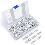 Wirefy 120 PCS Tinned Copper Wire Lugs Kit - Battery Lugs - Crimp Battery Cable Ends - Ring Terminals - 10-4 Gauge