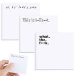 TIESOME Funny Sticky Note, 3 Pcs(150 Sheets) Funny Spoof Notes Rude Posted Notes Desk Accessories Adult Note Pads Set Sassy Office Supplies Novelty Memo Pads Sticky Note for Friends Co-Workers Boss(A)