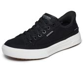 Skechers Men's Arch Fit Arcade See Ya There Sneaker, Black Canvas, 8 UK