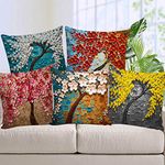 AEROHAVEN ¢ Set of 5 Decorative Hand Made Velvet Throw/Pillow Cushion Covers - Cc-164 - (12 X 12 Inch, Multicolor, 250Tc)