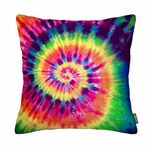 Art Home Decorative Pillowcase Abstract Swirl Colorful Tie Dye Pattern Cushion Cover 18 X 18 Inches for Sofa/Bed/Car